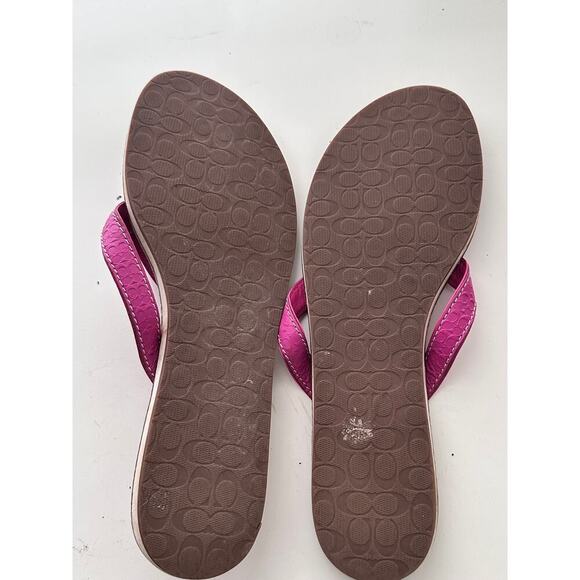 Coach Leather Flip Flop Debbie 9 - Picture 4 of 5